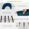 Velvet Bar Stool Modern Breakfast Bar Chair Kitchen Barstool Backrest Metal Legs