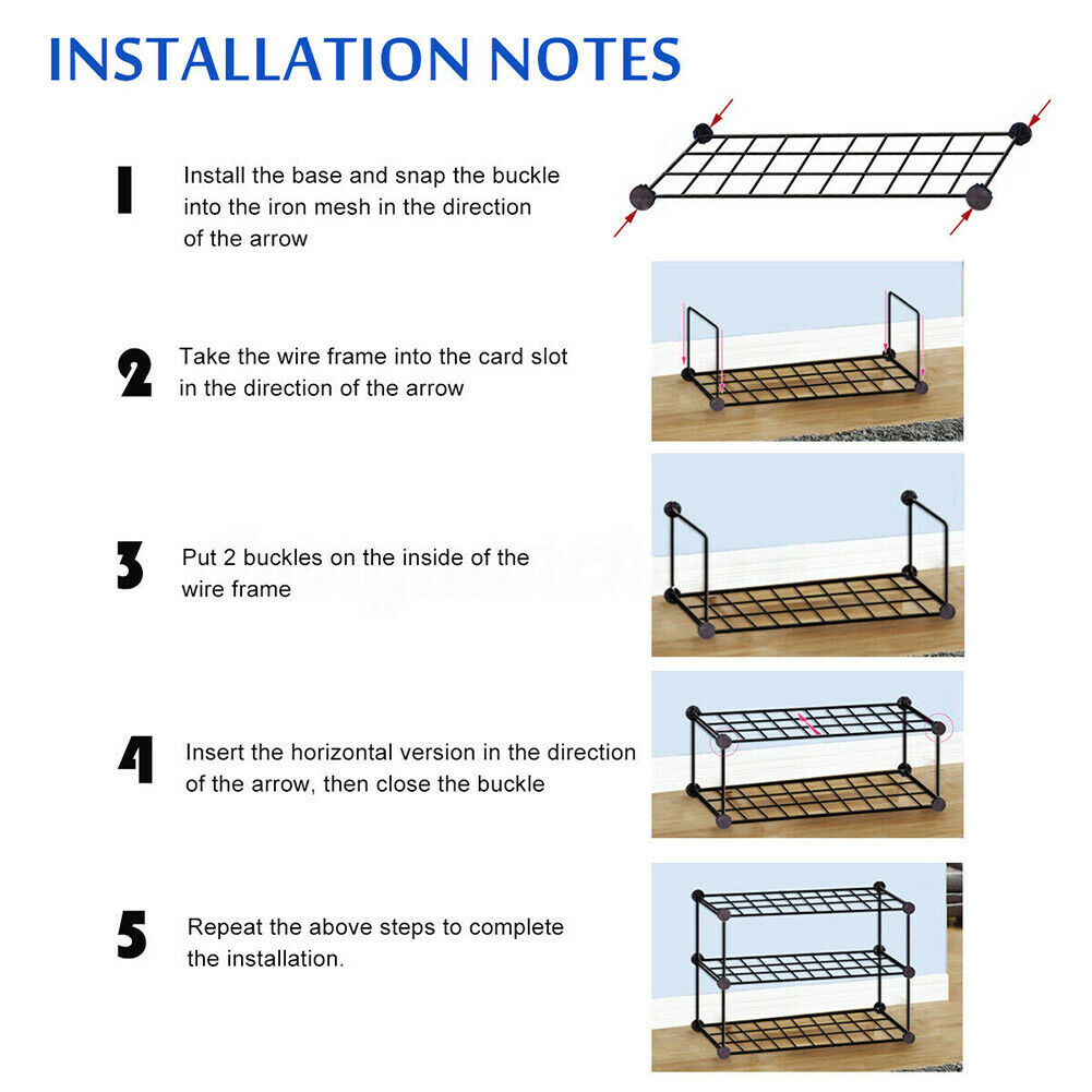 3/4/5/6Tier Wire Metal Shelving Flower Shelf Plant Display Rack Planter Pot Rack