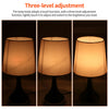 Touch Table Lamp Bedroom Bedside Dimmable Lights Tapered Shade With LED Bulb