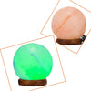 Ball Shape USB Salt Lamp Natural Pink Crystal Rock LED Light Lamp Christmas Gift