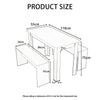 Solid Wood Dining Table and 2 Bench Set Kitchen Restaurant Kids Activity Table