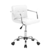 Cushioned Computer Office Desk Chair Chrome Legs Lift Swivel Small Adjustable