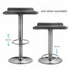 2x Breakfast Bar Stool PU Leather 360°Swivel Kitchen Metal Base Gas Lift Chair