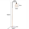 Tall Floor Standing Lamp Reading Room Table Lamps w/ Retro Lampshade+Marble Base