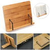 Bamboo Receipe Display Cook Book Stand Foldable Holder for Booksipads Rest