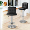 2×Bar Stools Leather Chairs Breakfast Chairs Swivel Gas Lift Kitchen Cushioned
