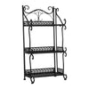 3 Tier Tall Black Metal Plant Stand Rack Bookshelf Storage Unit Shelf Bookcase