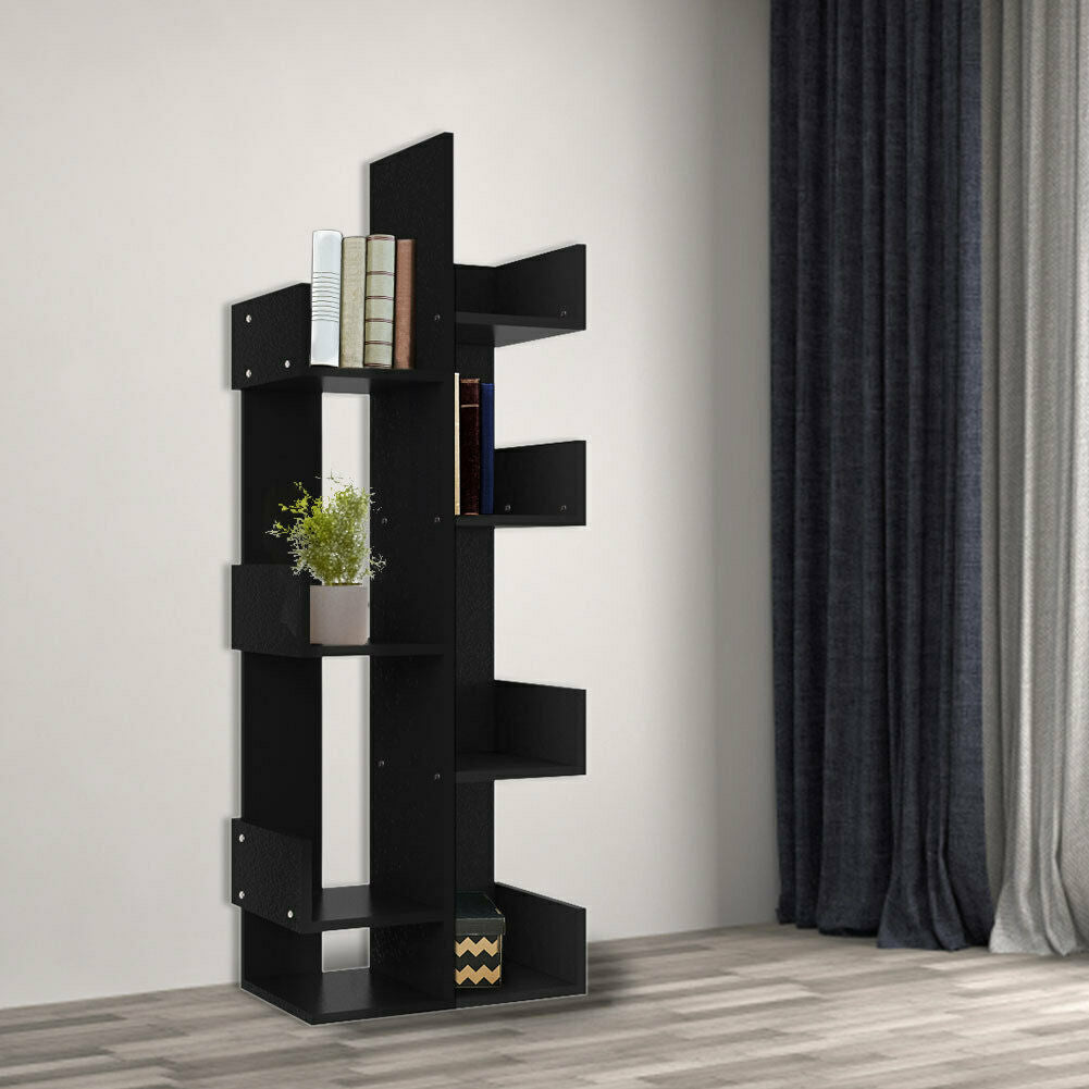 Industrial Wooden Bookcase Book Shelf Storage Display Shelving Unit Home Office