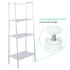4 Tiers Metal Ladder Bookcase Bookshelf Storage Shelving Rack Organizer Stand UK