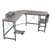 L Shaped Computer Corner Desk Table with Monitor Stand/Shelf/Si