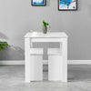 White Dining Table & Bench Set Kitchen Dining Room Restaurant Furniture Modern