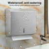 Brushed Stainless Steel Metal Fold Paper Hand Towel Wall Dispenser Convenient