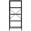 5 Tier Storage Shelves Ladder Bookshelf Industrial Bookcase Unit Rustic Brown UK