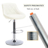 2pcs Cream MADRID Gas Lift Faux Leather Bar Stools Home Kitchen Breakfast Bar