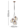 Industrial Copper 3 Way Ceiling Light Fitting Kitchen Island Lamp + LED Bulbs