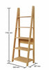 Riva Scandinavian Retro Ladder Bookcase Shelving Shelf Unit Oak 5 Tier