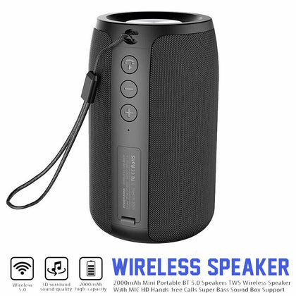 Portable Wireless Bluetooth 5.0 Speaker Waterproof Stereo Bass Loud USB AUX MP3