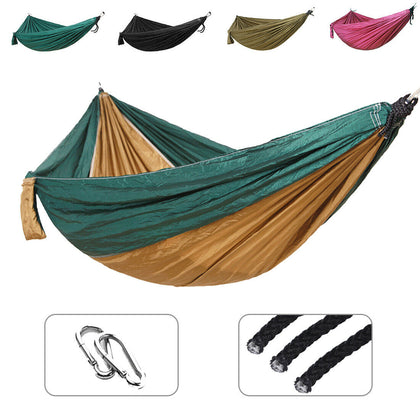 Garden Camping Cotton Fabric Hammock Lightweight Hang Bed Outdoor Travel Nylon