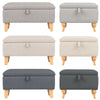 Upholstered Bedroom Bench w/Storage Window Seat Toy Box Footstool Ottoman Fabric