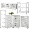 BERGEN RANGE SHOE CABINET DRAWER CUPBOARD BATHROOM SHELVING STORAGE UNIT WHITE