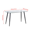 Glass Dining Table Tempered Glass Table Top Kitchen Dining Room Living Room BN