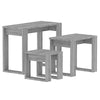 Nesting Coffee Tables Side End Tables Living Room Modern Concrete Grey Set of 3