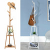 Wooden Coat Stand Clothes Storage Shelves Hats Freestanding Hallway Bedroom UK