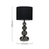 MiniSun Touch Table Lamp - Modern Stacked Ball Light Fabric Shade LED Bulb A+