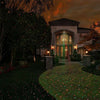 Projection LED Solar Power Light Colorful Rotating Garden Lawn Lamp Outdoor Bulb