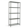 5 Tier Metal Shelving Wire Shelf Workshop Kitchen Storage Rack Office Unit Stand