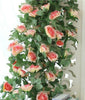 16Heads 7Ft Artificial Faux Silk Flower Rose Leaf Garland Vine Home Party Decor