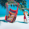 Portable Hanging Hammock Chair Swing Seat w/ Pillow Rope Garden Yard In/Outdoor