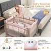 3 in 1 Baby Crib Bassinet Bed Infant Changing Table Foldable Toddler Playpen