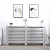 UK High Gloss Radiator Covers Wood Grill Cabinet With Slats Black/Grey/White