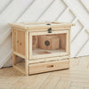 Wooden Hamster Cage Open Top Play House 2 Tier Mice Rodent Small Animals Hutch