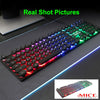 LED RGB Backlight Mechanical Keyboard USB Wired Gaming For PC Computer Laptop UK