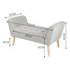 Fabric Linen/Velvet Footstool Long Bench Chairs Padded Ottoman Seat Foot Rest