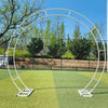 Metal Wedding Arch Frame Moongate Garden Party Standing Backdrop Flower Display