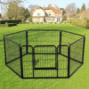 Heavy Duty 6 Panel Puppy Dog Play Pen Run Enclosure Welping Pen Playpen Black