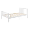 White Wooden Single Bed Frame Solid Pine 4FT6 Double Bed Frame 3FT Single Bed