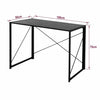 Black Folding Computer Desk Wooden Top Foldable Study Table Laptop Home Office