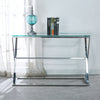 Living Room Glass Console Table Coffee Table Side End Table Chrome Leg Furniture