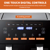 Air Fryer Dual Basket 9 Litre Touch Digital Display with Timer Non-Stick Kitchen