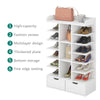 White Large Wooden Shoe Rack Stand Storage Organiser Unit Shelf Tall Hallway UK