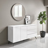 Large White High Gloss Sideboard with Drawers - Rochelle RCH002