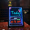LED Writing Drawing Board Kids Sensory Toy Light Up Neon Display Menu Pub Bar