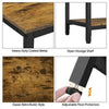 Vintage Console Table Industrial Hallway Table with 3 Shelves for Living Room
