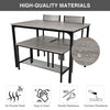 Dining Table and Chairs Set Wooden Steel Frame 2/4 Seat Modern Kitchen Set Grey