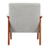 Scandinavian Fabric Armchair with Button Lounge Chair Solid Wooden Frame Sofa