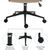 Vinsetto Office Chair Task Adjustable Height Mid Back Armrest Tilt Linen Brown
